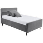 GESTOFFEERD BED 120 cm x 200 cm, houtmateriaal, donkergrijs textiel thumbnail 3