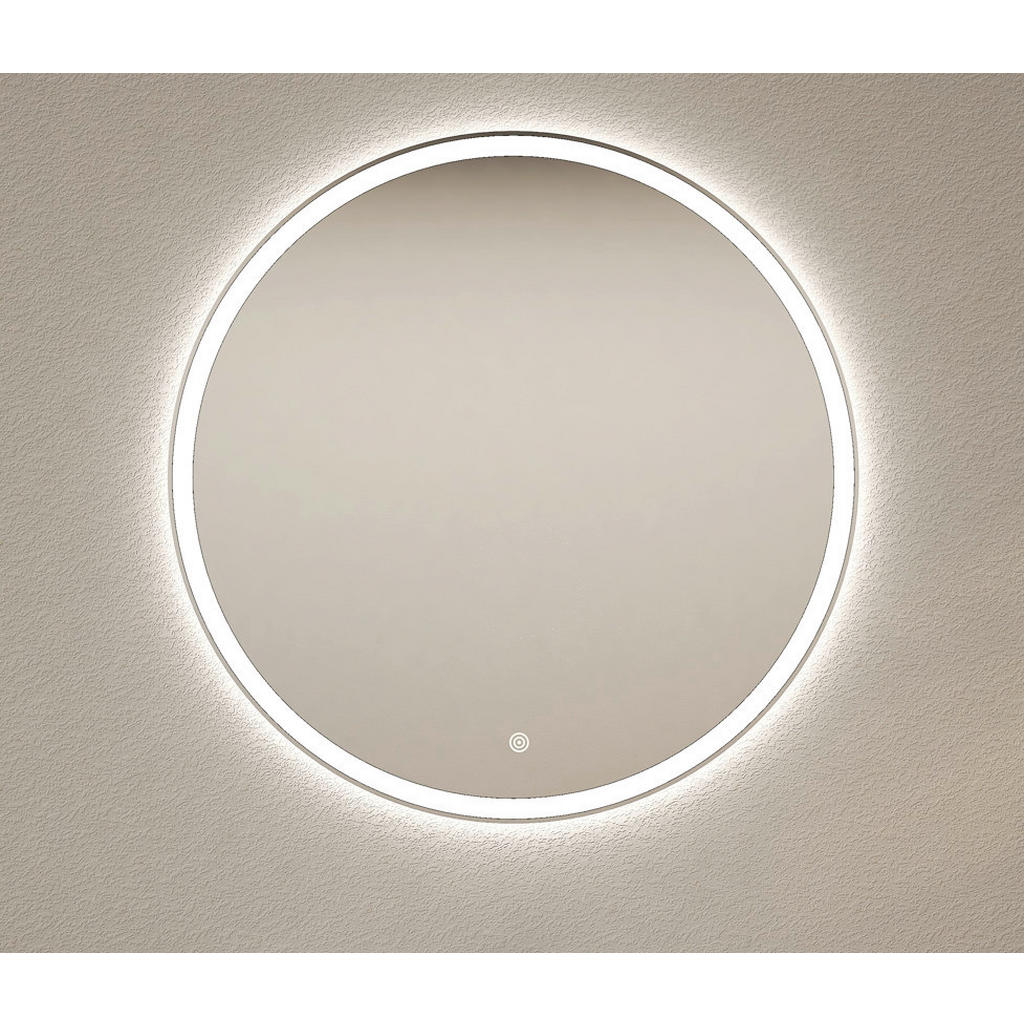 SPIEGEL MET VERLICHTING, 70/70/3 cm glas