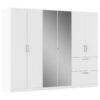 KAST MET KLASSIEKE DEUREN, wit