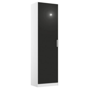 KAST MET KLASSIEKE DEUREN, grijs, wit