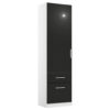 KAST MET KLASSIEKE DEUREN, grijs, wit