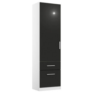 KAST MET KLASSIEKE DEUREN, grijs, wit