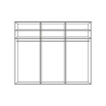 KAST MET KLASSIEKE DEUREN, geheel massief eiken eiken bianco, lavagrijs thumbnail 5