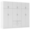 KAST MET KLASSIEKE DEUREN, wit