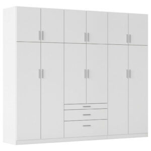 KAST MET KLASSIEKE DEUREN, wit