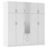 KAST MET KLASSIEKE DEUREN, wit