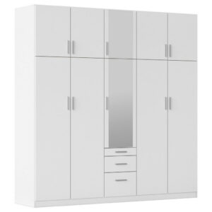 KAST MET KLASSIEKE DEUREN, wit