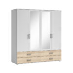 KAST MET KLASSIEKE DEUREN, wit, sonoma eiken thumbnail 1