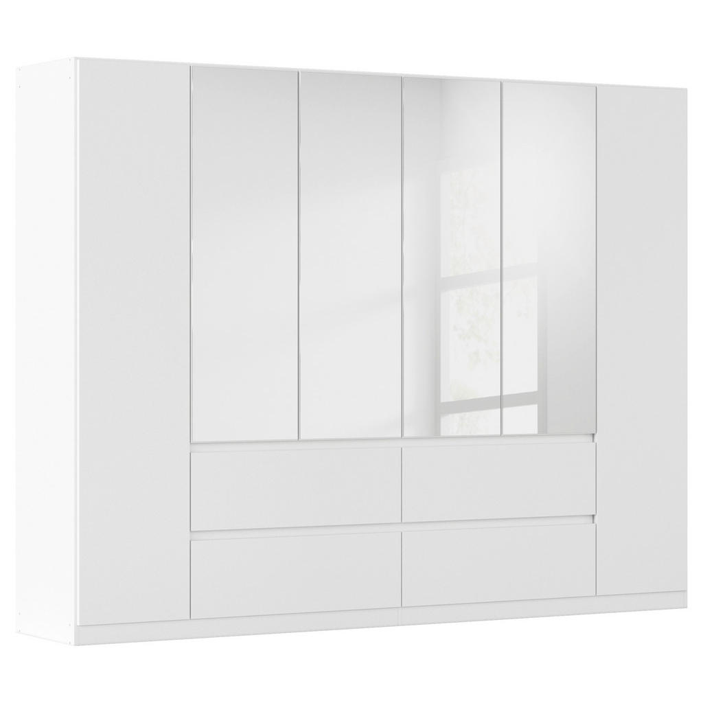 KAST MET KLASSIEKE DEUREN, zilverkleur, wit
