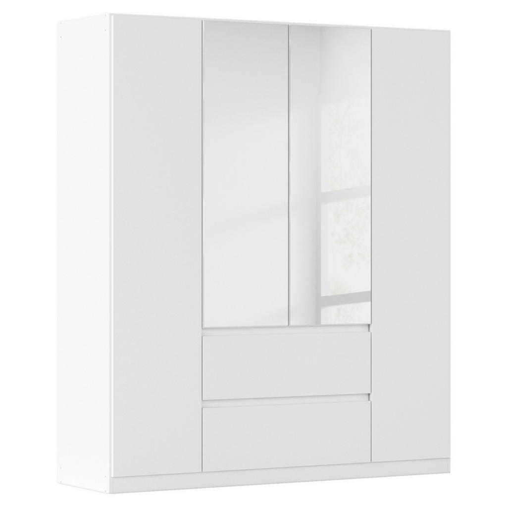 KAST MET KLASSIEKE DEUREN, zilverkleur, wit