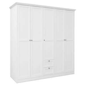 KAST MET KLASSIEKE DEUREN, wit