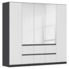 KAST MET KLASSIEKE DEUREN, grijs, zilver, wit