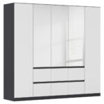 KAST MET KLASSIEKE DEUREN, grijs, zilver, wit thumbnail 1