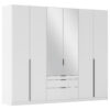 KAST MET KLASSIEKE DEUREN, zilver, wit, donkergrijs