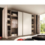 KAST MET SCHUIFDEUREN, wit, beukenkleur thumbnail 4