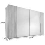 KAST MET SCHUIFDEUREN, wit, beukenkleur thumbnail 5