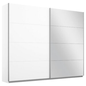 KAST MET SCHUIFDEUREN, wit