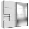 KAST MET SCHUIFDEUREN, wit