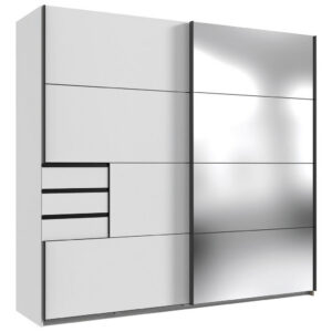 KAST MET SCHUIFDEUREN, wit