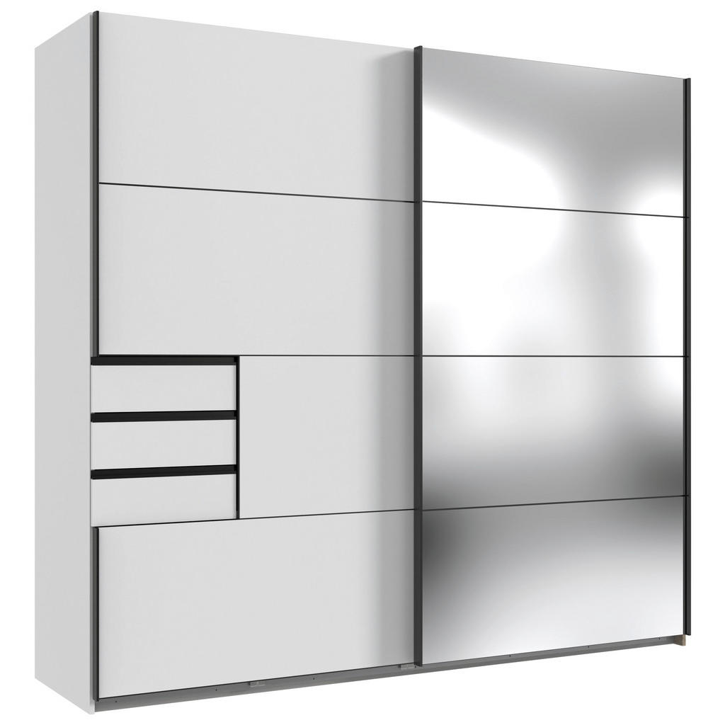 KAST MET SCHUIFDEUREN, wit