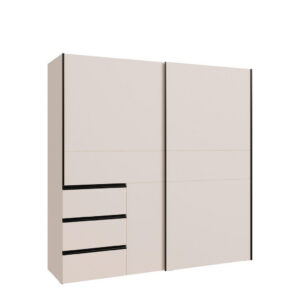 KAST MET SCHUIFDEUREN, gebakken kleur