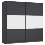 KAST MET SCHUIFDEUREN, grijs, wit, aluminiumkleur thumbnail 1