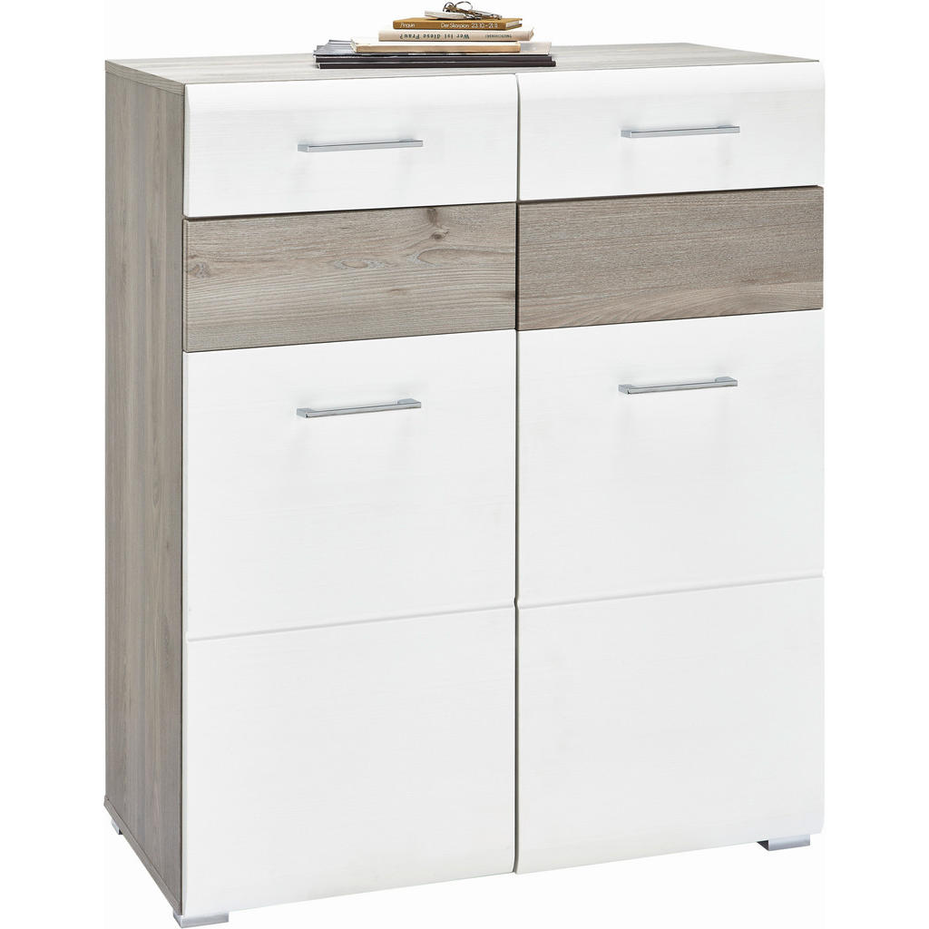 SCHOENENKAST zilver eiken kleur