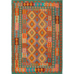 OOSTERSE TAPIJT KELIM VINTAGE 100/150 cm veelkleurig thumbnail 1