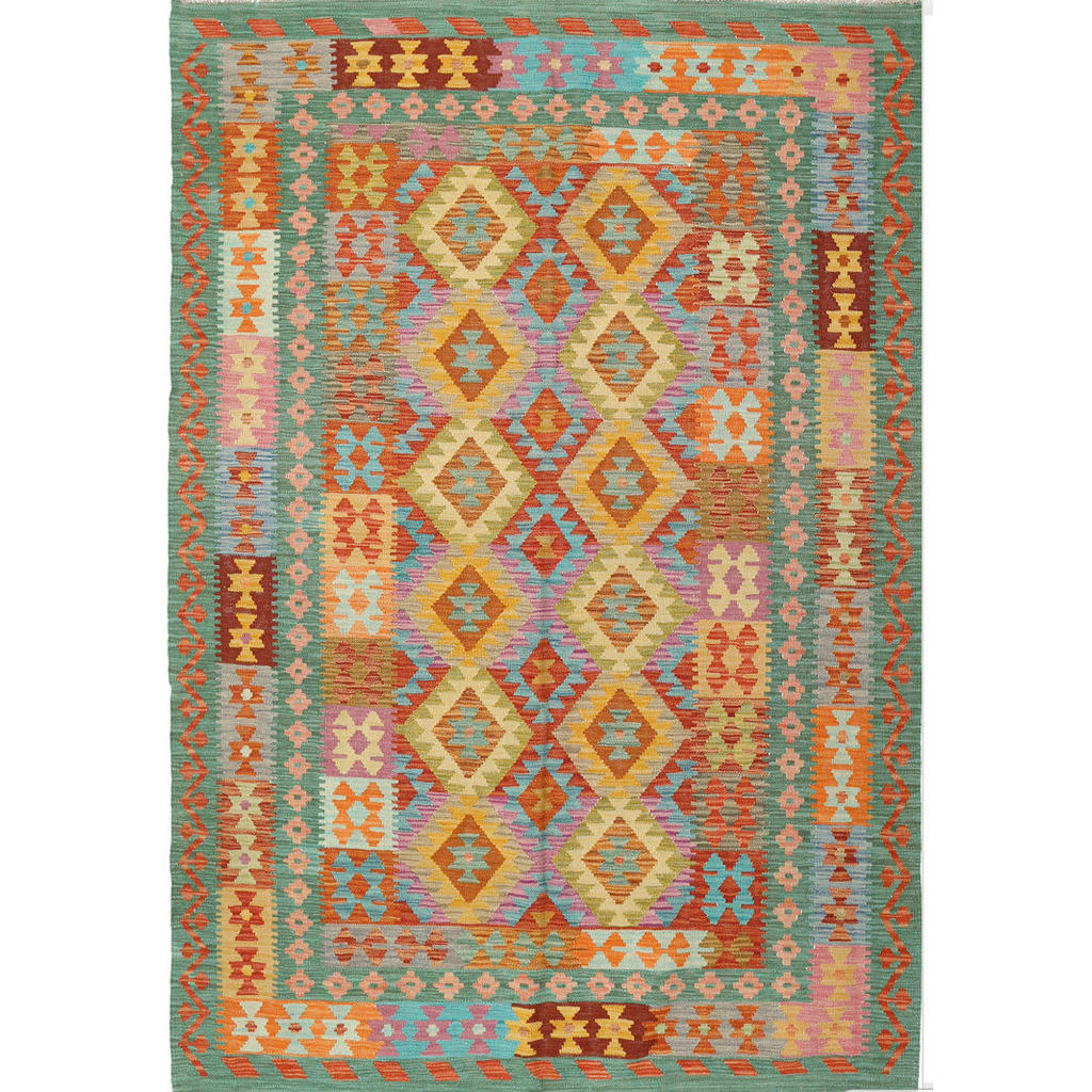 OOSTERSE TAPIJT KELIM VINTAGE 70/200 cm veelkleurig