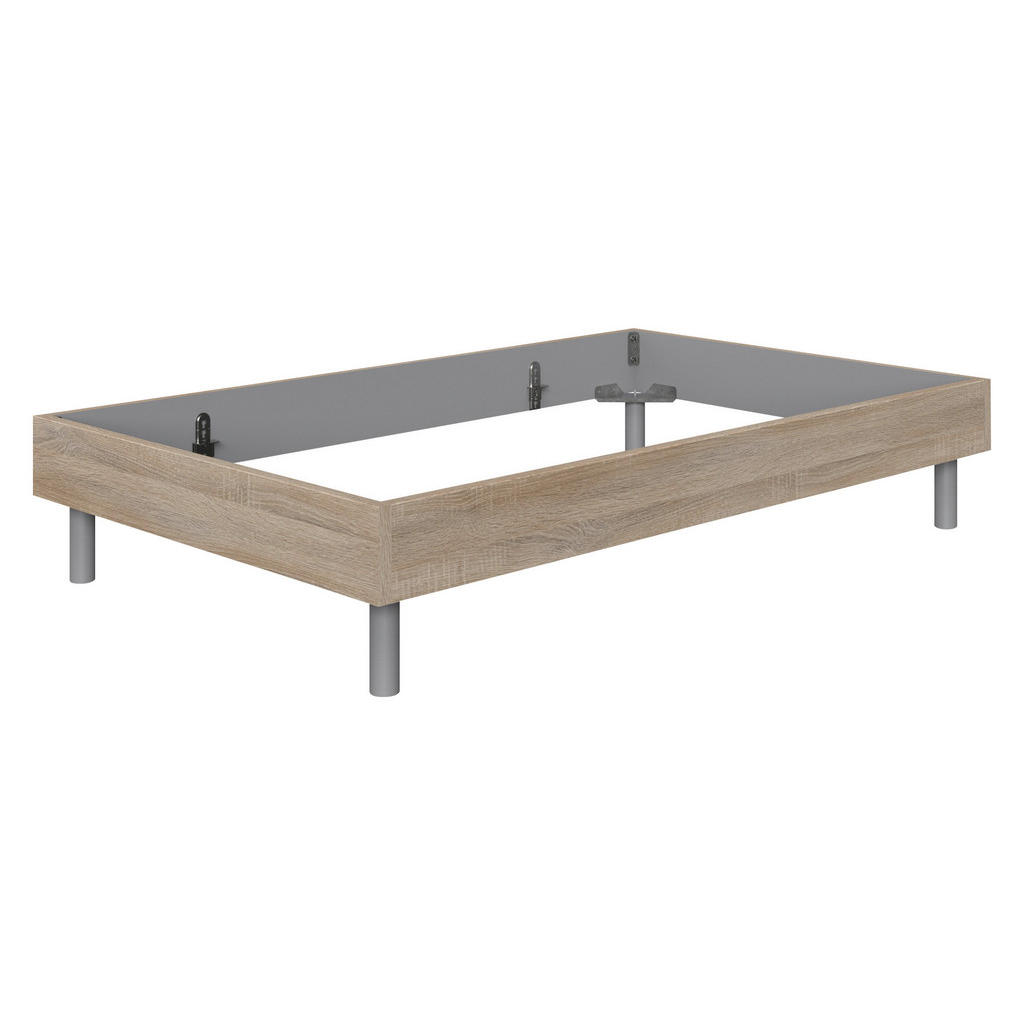BED 160 cm x 200 cm, houtmateriaal eikenkleur