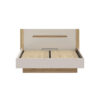 BED x, houten materiaal, gebakken kleur