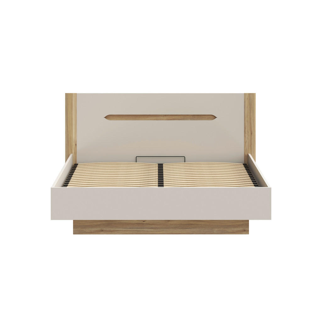 BED x, houten materiaal, gebakken kleur