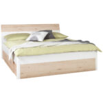 BED 180 cm x 200 cm, wit hout, beukenkleur thumbnail 1
