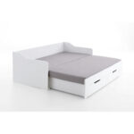 BED 90/180 cm x 200 cm, wit houten materiaal thumbnail 2