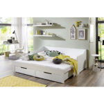 BED 90/180 cm x 200 cm, wit houten materiaal thumbnail 5