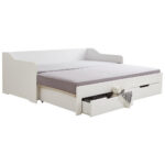 BED 90/180 cm x 200 cm, wit houten materiaal thumbnail 6