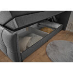 BOXSPRINGBED 160 cm x 200 cm, textiel, houtmateriaal antraciet thumbnail 6