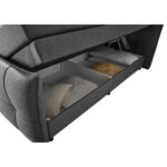 BOXSPRINGBED 160 cm x 200 cm, textiel, houtmateriaal antraciet thumbnail 7