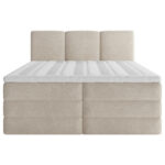 BOXSPRINGBED 180 cm x 200 cm, crème textiel thumbnail 5