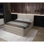 BOXSPRINGBED 180 cm x 200 cm, crème textiel thumbnail 7