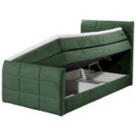 BOXSPRING BED 120 cm x 200 cm, textiel, houtmateriaal olijfgroen thumbnail 7