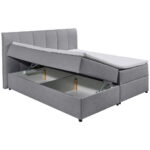 BOXSPRINGBED 180 cm x 200 cm, grijs textiel thumbnail 5