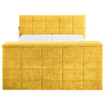 BOXSPRINGBED 180 cm x 200 cm, geel textiel thumbnail 5