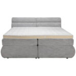 BOXSPRING BED 180 cm x 200 cm, textiel, houtmateriaal grijs, wit thumbnail 7