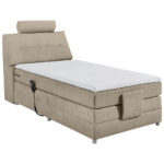 BOXSPRINGBED 120 cm x 200 cm, houtmateriaal, bruin textiel thumbnail 1