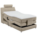 BOXSPRINGBED 120 cm x 200 cm, houtmateriaal, bruin textiel thumbnail 3