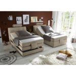 BOXSPRINGBED 120 cm x 200 cm, houtmateriaal, bruin textiel thumbnail 5