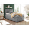 BOXSPRINGBED 120 cm x 200 cm, lichtgrijs