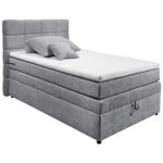 BOXSPRINGBED 120 cm x 200 cm, lichtgrijs thumbnail 5