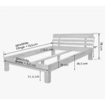 BED 120 cm x 200 cm, beukenhout (kernhout) thumbnail 3